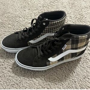 Vans Plaid High-Top Sneakers